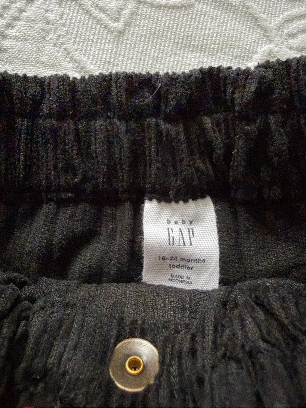 GAP baby girl 18-24m new Black Corduroy Skirt with Heart Pockets